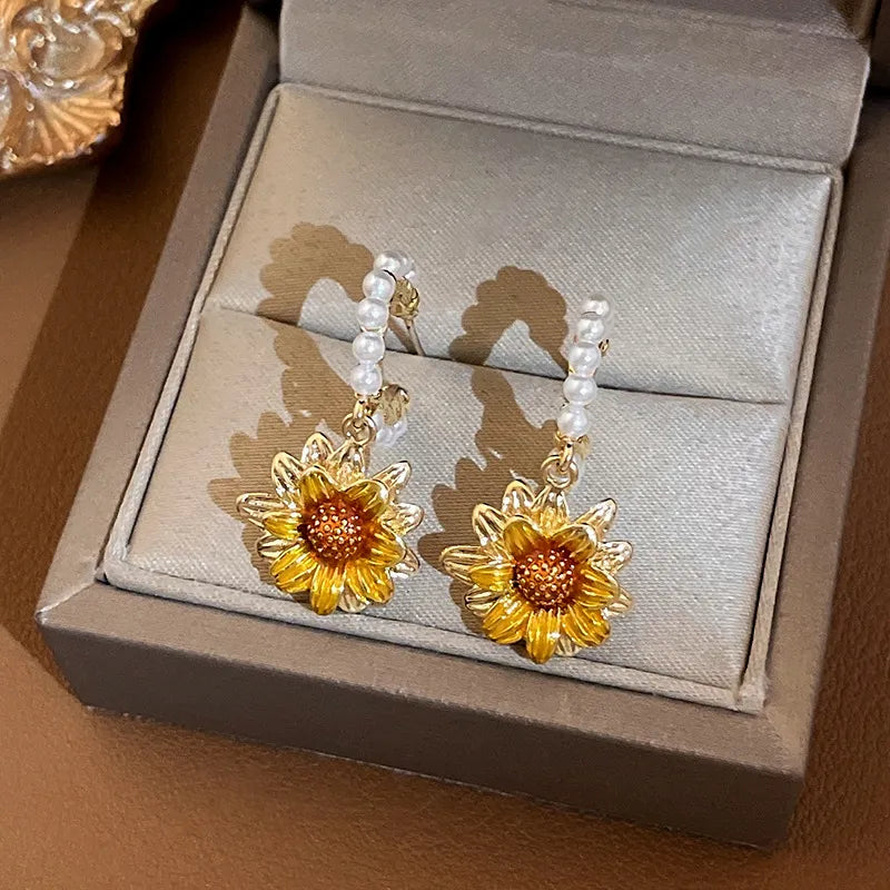 Sunflowers Earrings + FREE 1 Pair