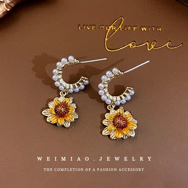 Sunflowers Earrings + FREE 1 Pair